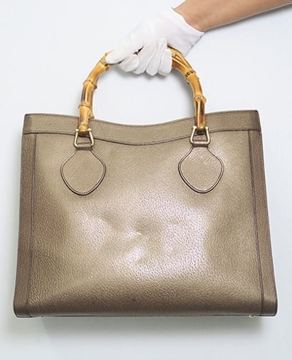 Diana Vintage Bamboo Tote, front view